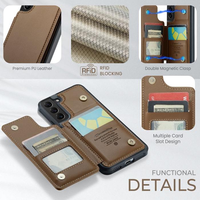 Caseme - CASEME C22 Fodral för Samsung Galaxy S21 5G/4G - Brun