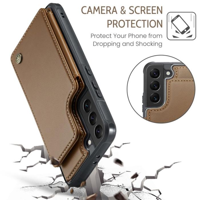 Caseme - CASEME C22 Fodral för Samsung Galaxy S21 5G/4G - Brun