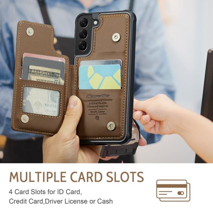 Caseme - CASEME C22 Fodral för Samsung Galaxy S21 5G/4G - Brun