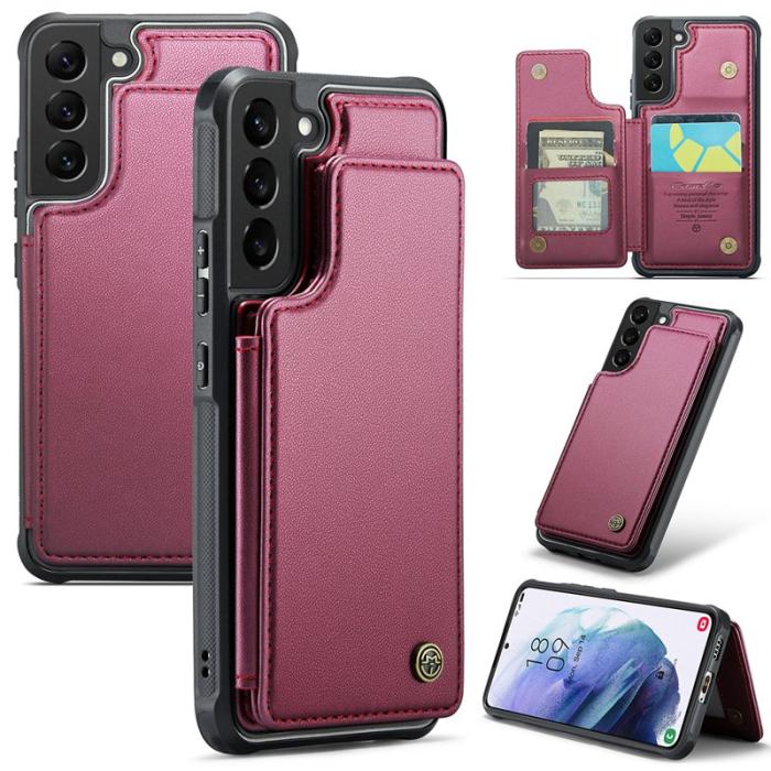 Caseme - CASEME C22 Fodral för Samsung Galaxy S21 5G/4G - Röd