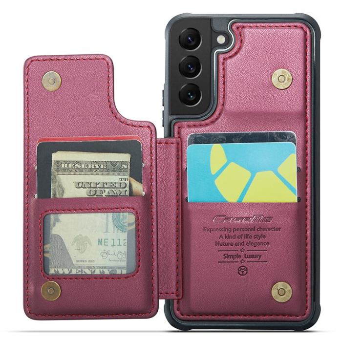 Caseme - CASEME C22 Fodral för Samsung Galaxy S21 5G/4G - Röd
