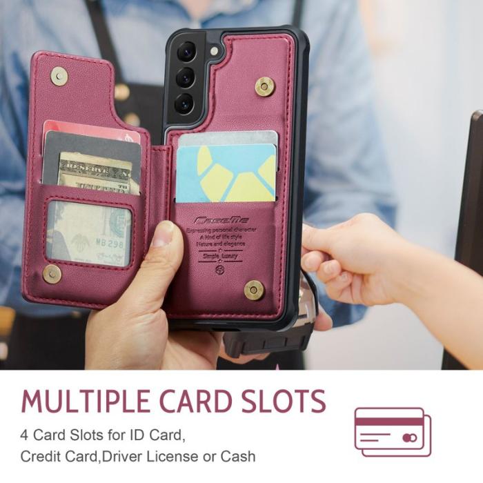 Caseme - CASEME C22 Fodral för Samsung Galaxy S21 5G/4G - Röd