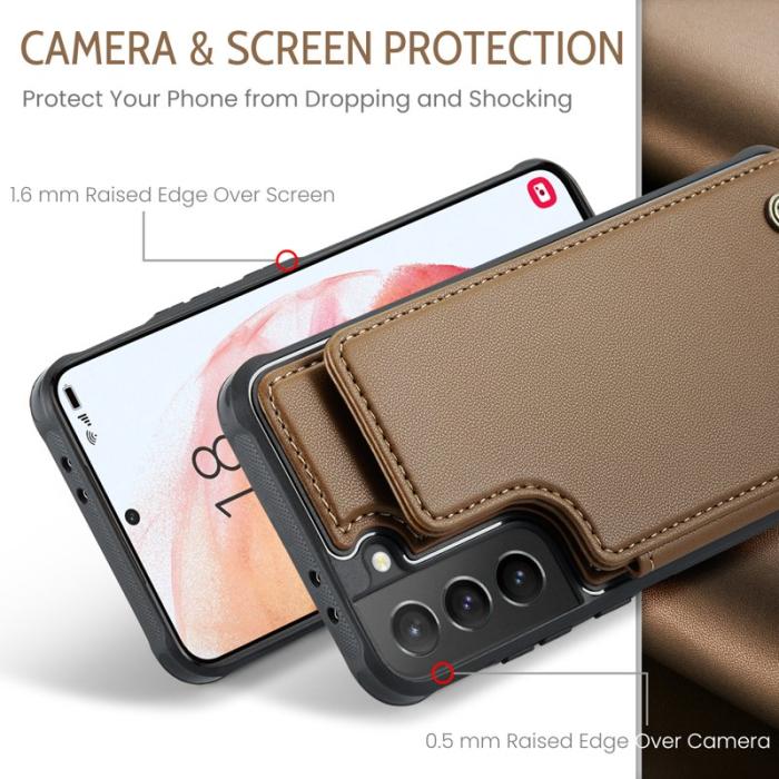 Caseme - CASEME C22 Fodral för Samsung Galaxy S21+ 5G - Brun