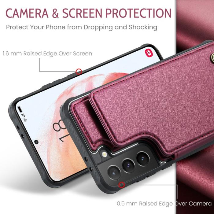 Caseme - CASEME C22 Fodral för Samsung Galaxy S21+ 5G - Röd