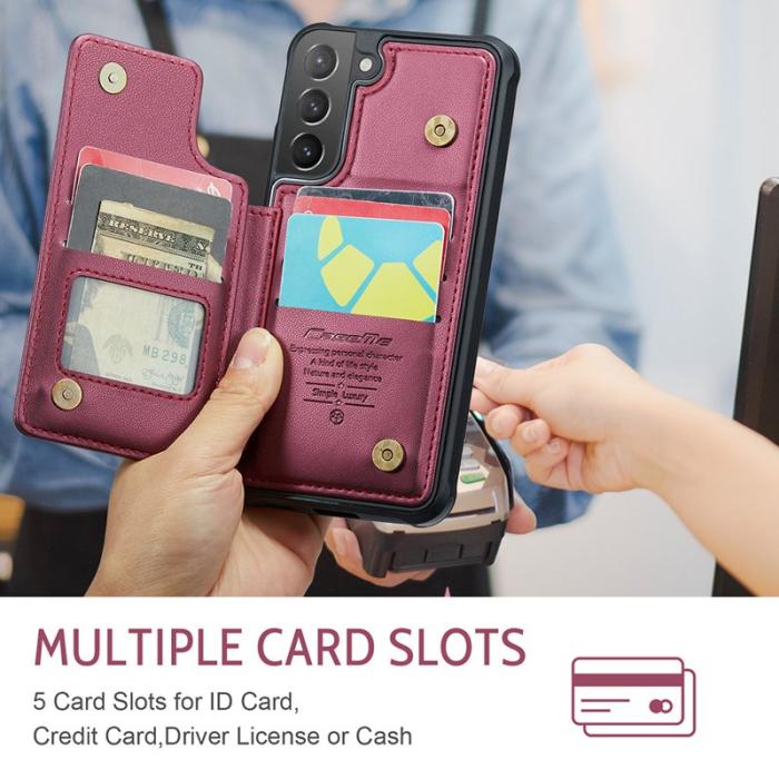 Caseme - CASEME C22 Fodral för Samsung Galaxy S21+ 5G - Röd