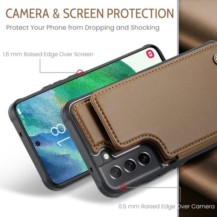 Caseme - CASEME C22 Fodral för Samsung Galaxy S21 FE 5G - Brun