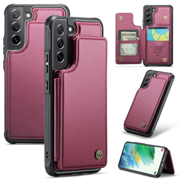 Caseme - CASEME C22 Fodral för Samsung Galaxy S21 FE 5G - Röd