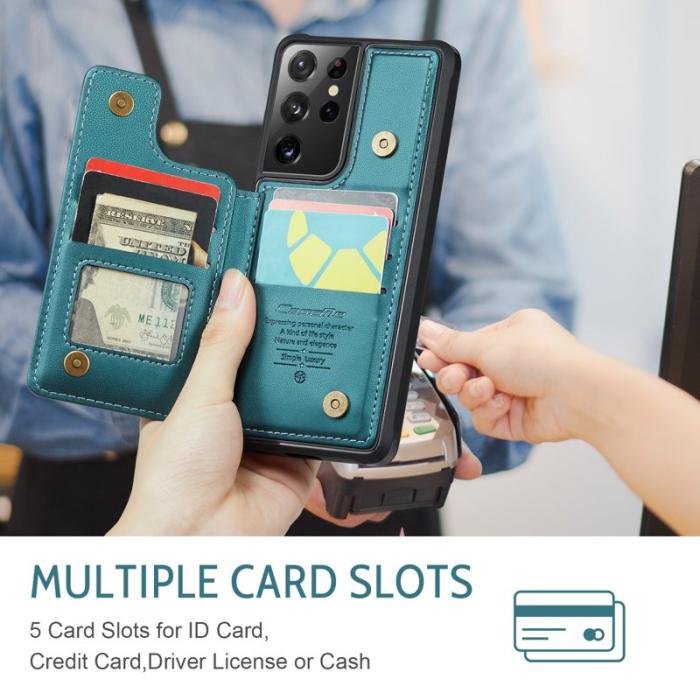 Caseme - CASEME C22 Fodral för Samsung Galaxy S21 Ultra 5G Grön