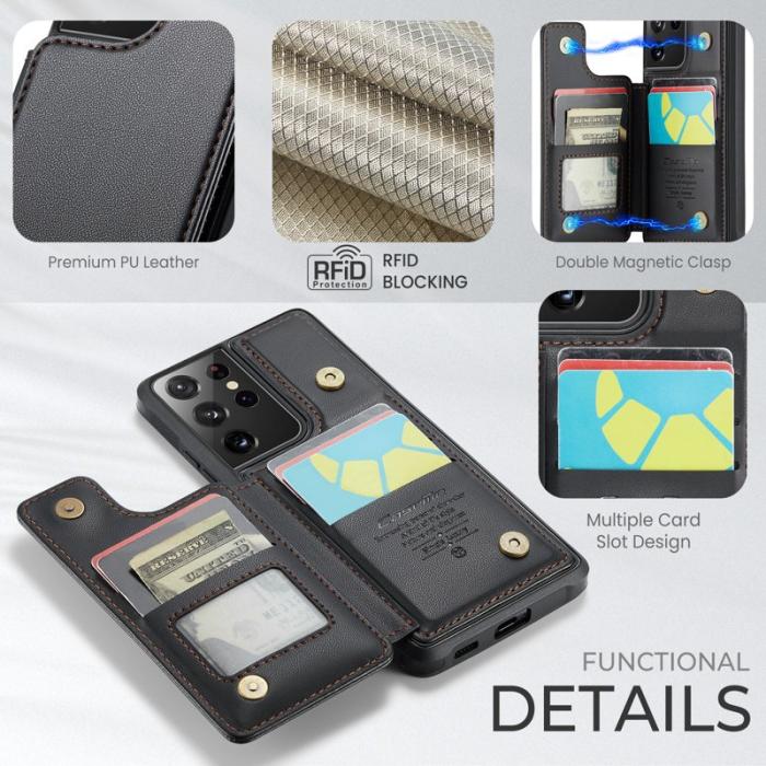 Caseme - CASEME C22 Fodral för Samsung Galaxy S21 Ultra 5G - Svart