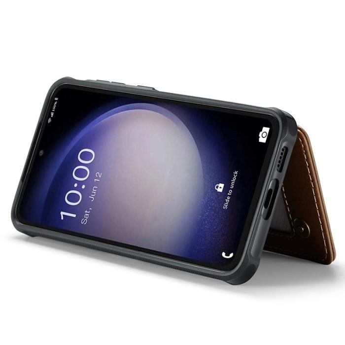 Caseme - CASEME C22 Fodral för Samsung Galaxy S23 FE - Läder - Brun
