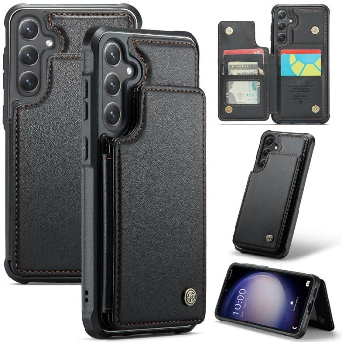 Caseme - CASEME C22 Fodral för Samsung Galaxy S23 FE - Läder, Svart