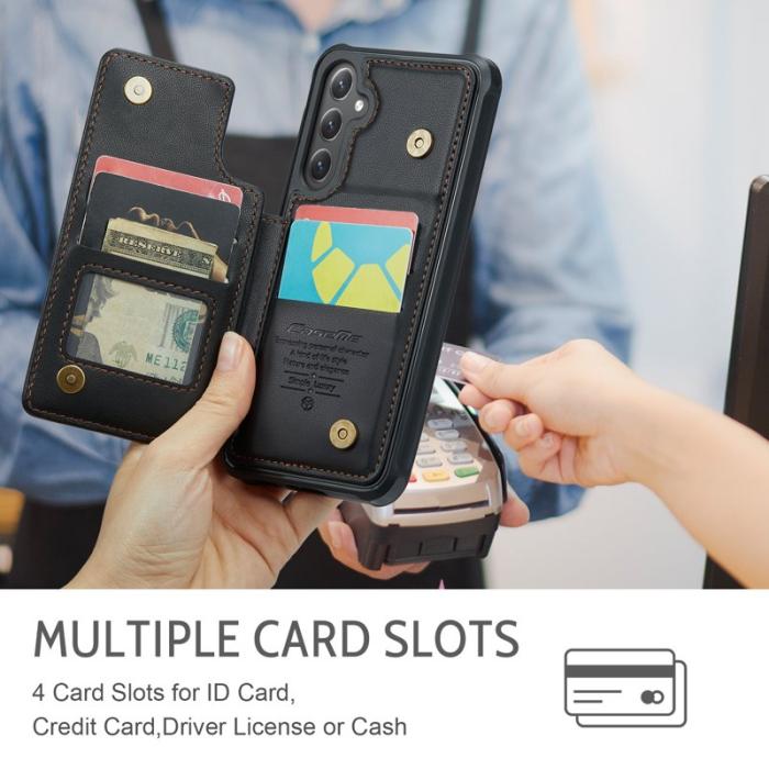 Caseme - CASEME C22 Fodral för Samsung Galaxy S23 FE - Läder, Svart