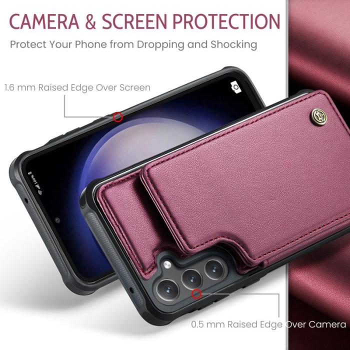 Caseme - CASEME C22 Fodral för Samsung Galaxy S23 FE - Röd