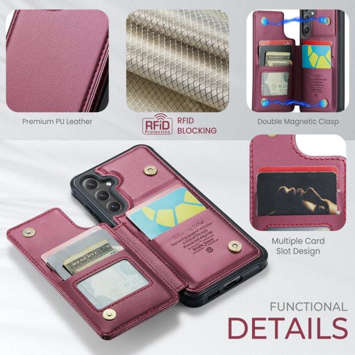 Caseme - CASEME C22 Fodral för Samsung Galaxy S23 FE - Röd