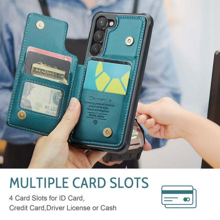 Caseme - CASEME C22 Fodral för Samsung Galaxy S23 i Konstläder - Grön