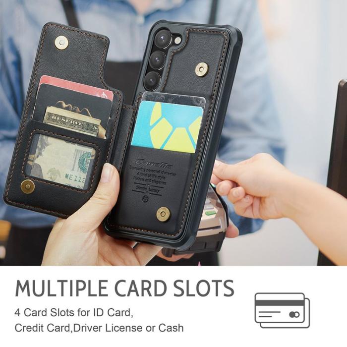 Caseme - CASEME C22 Fodral för Samsung Galaxy S23 - Konstläder Svart