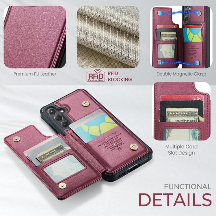 Caseme - CASEME C22 Fodral för Samsung Galaxy S24 FE - Röd