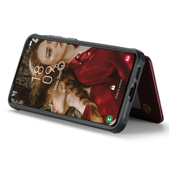 Caseme - CASEME C22 Fodral för Samsung Galaxy S24+ i läder, röd