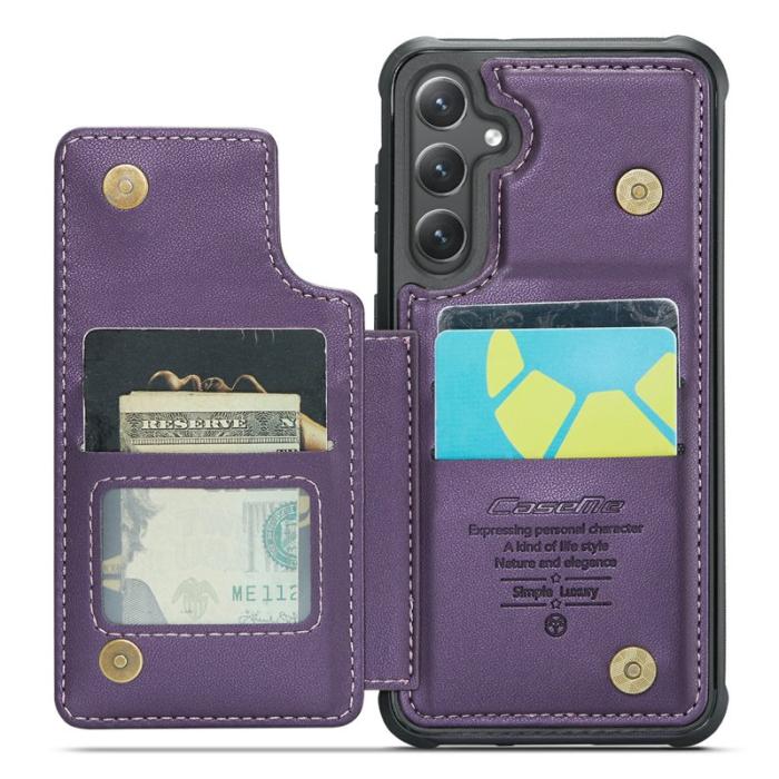 Caseme - CASEME C22 Fodral för Samsung Galaxy S24 Läder med RFID - Lila