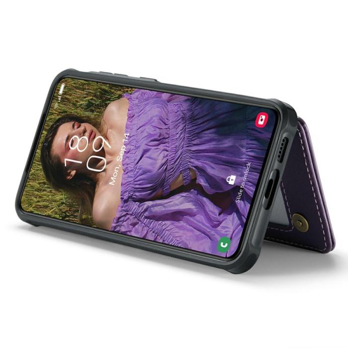 Caseme - CASEME C22 Fodral för Samsung Galaxy S24 Läder med RFID - Lila