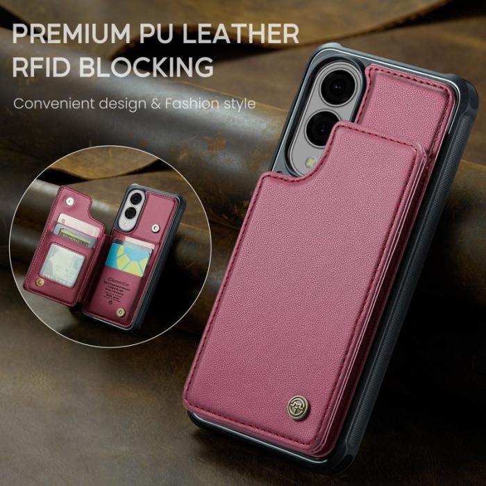 Caseme - CASEME C22 Fodral för Samsung Galaxy S25 Edge - Röd