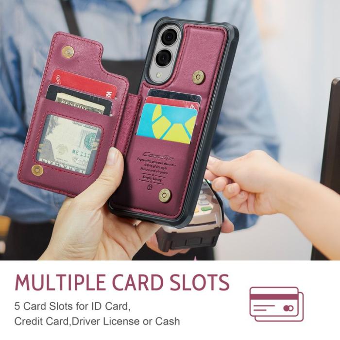 Caseme - CASEME C22 Fodral för Samsung Galaxy S25 Edge - Röd