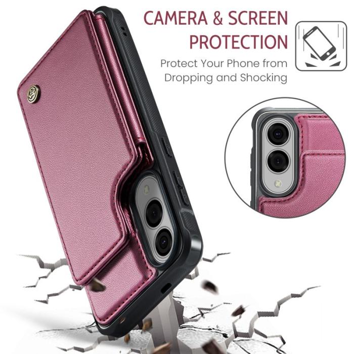 Caseme - CASEME C22 Fodral för Samsung Galaxy S25 Edge - Röd