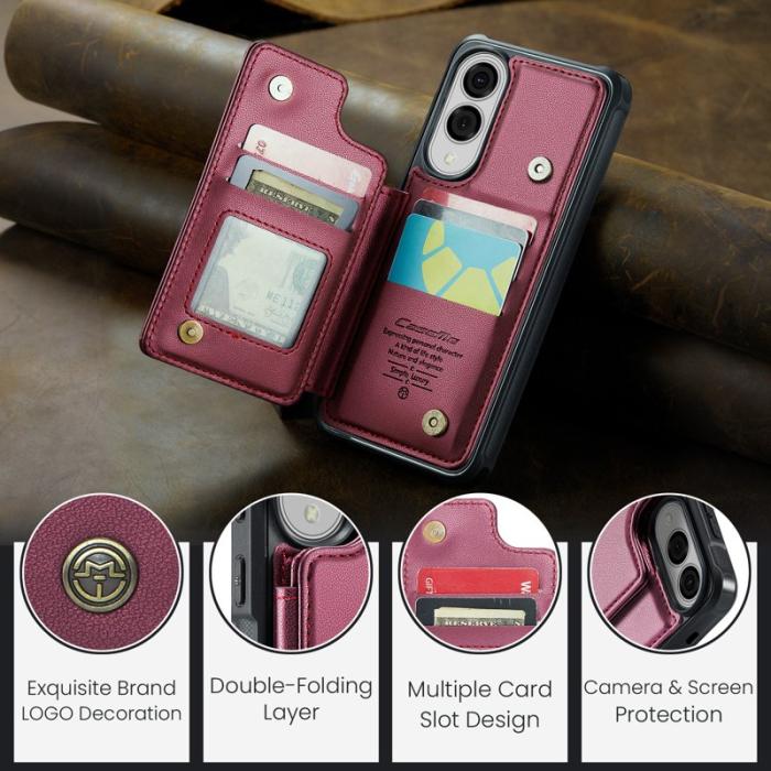 Caseme - CASEME C22 Fodral för Samsung Galaxy S25 Edge - Röd