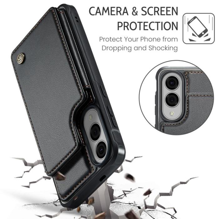 Caseme - CASEME C22 Fodral för Samsung Galaxy S25 Edge - Svart