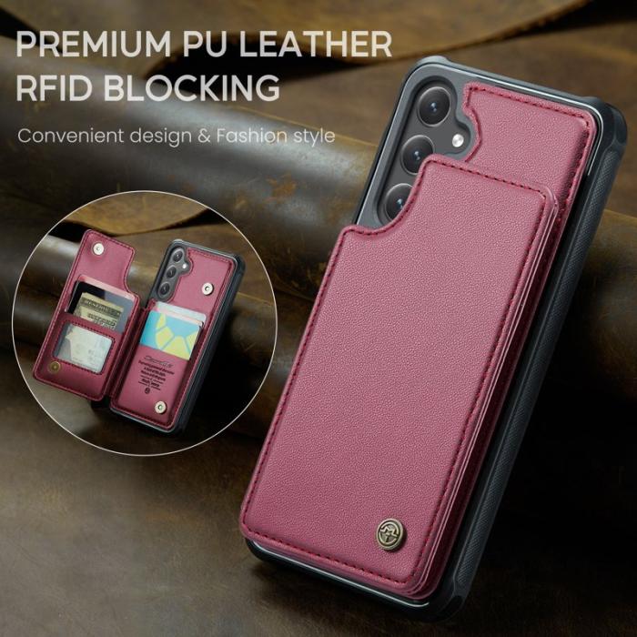 Caseme - CASEME C22 Fodral för Samsung Galaxy S25+ med RFID, Röd