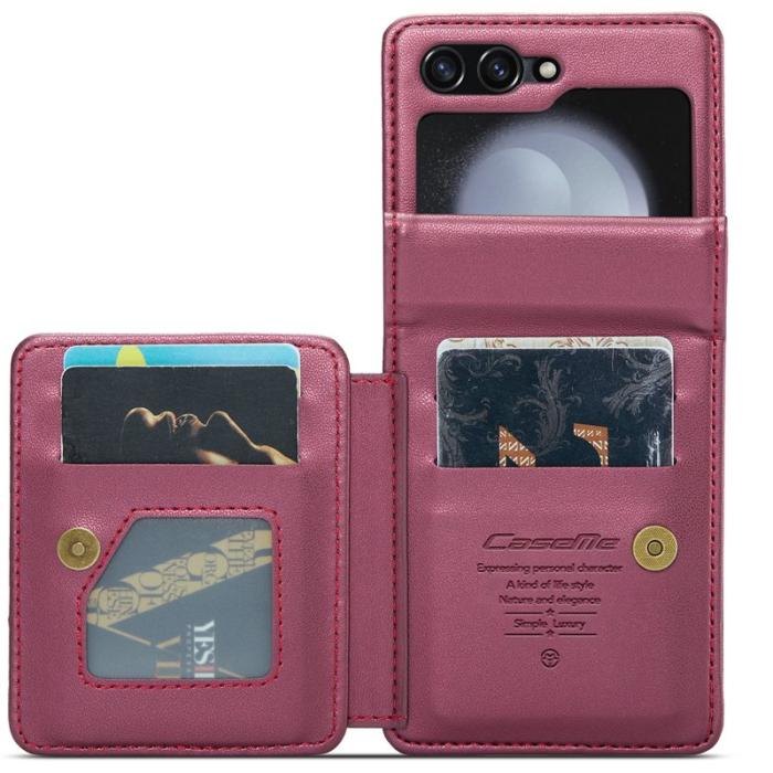 Caseme - CASEME C22 Fodral för Samsung Galaxy Z Flip7 FE 5G - Vinröd