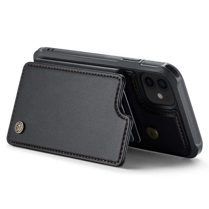 Caseme - CASEME C22 Fodral i läder för iPhone 12/12 Pro - Svart