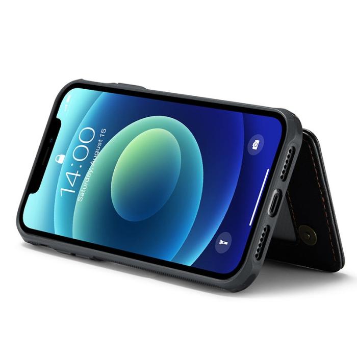 Caseme - CASEME C22 Fodral i läder för iPhone 12/12 Pro - Svart