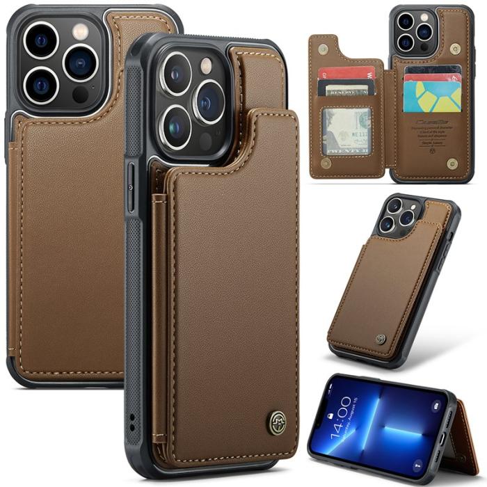 Caseme - CASEME C22 Fodral i läder för iPhone 13 Pro Max - Brun