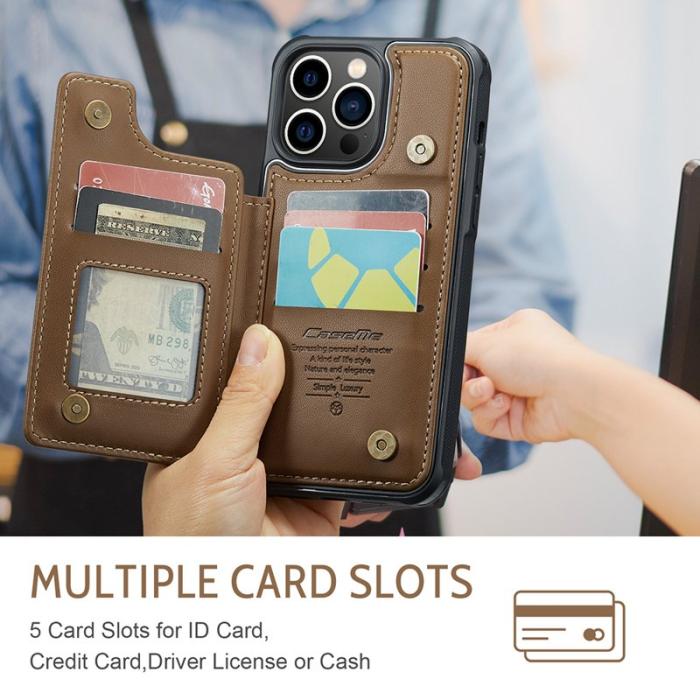 Caseme - CASEME C22 Fodral i läder för iPhone 13 Pro Max - Brun