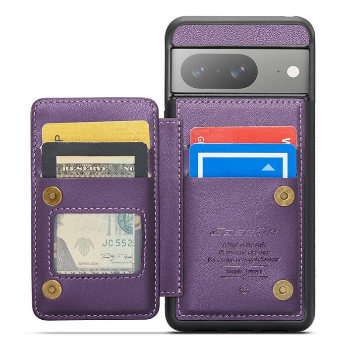Caseme - CASEME C22 Fodral till Google Pixel 8 KonstLäder RFID-Skydd- Lila
