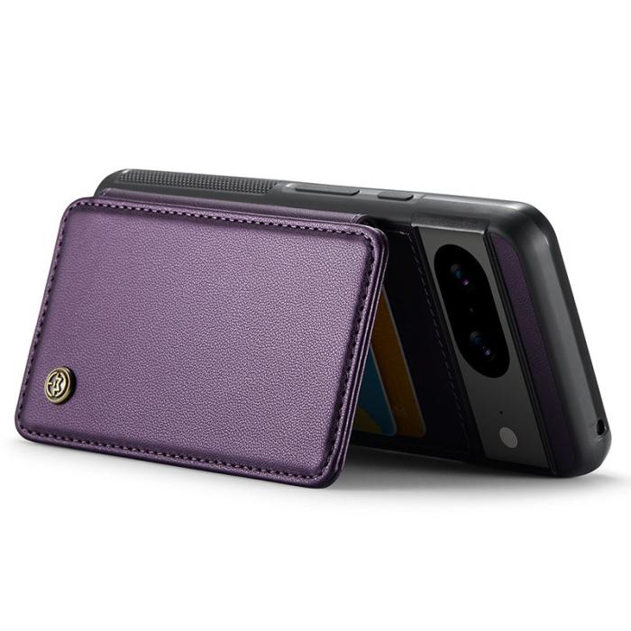 Caseme - CASEME C22 Fodral till Google Pixel 8 KonstLäder RFID-Skydd- Lila