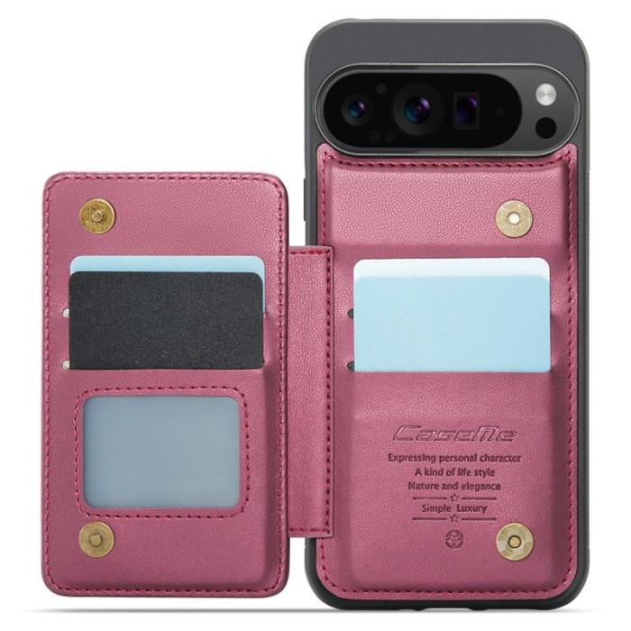 Caseme - CASEME C22 Fodral till Google Pixel 9 Pro XL i röd läder