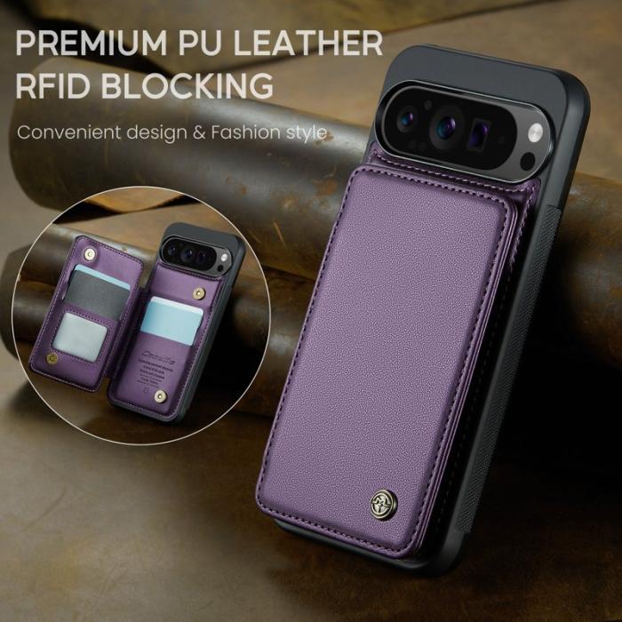 Caseme - CASEME C22 Fodral till Google Pixel 9 Pro XL Läder Lila