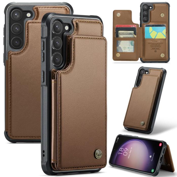 Caseme - CASEME C22 Fodral till Samsung Galaxy S23 i Konstläder - Brun
