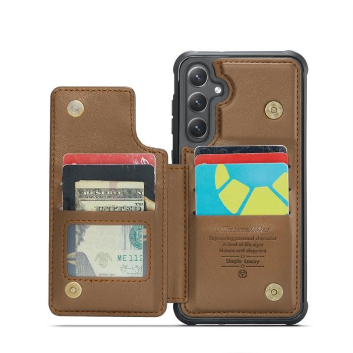 Caseme - CASEME C22 Fodral till Samsung Galaxy S24 FE - Läder - Brun