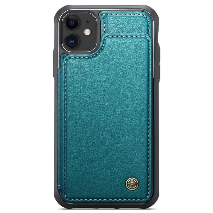Caseme - CASEME C22 iPhone 11 Fodral Läder med RFID Kortfack - Grön