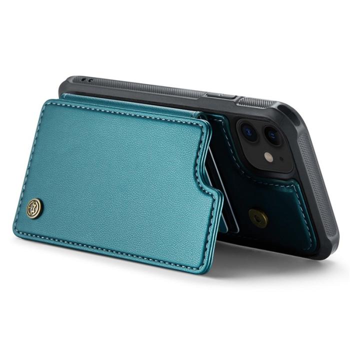 Caseme - CASEME C22 iPhone 11 Fodral Läder med RFID Kortfack - Grön