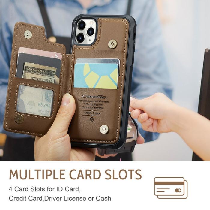 Caseme - CASEME C22 iPhone 11 Pro Fodral Läder med RFID - Brun