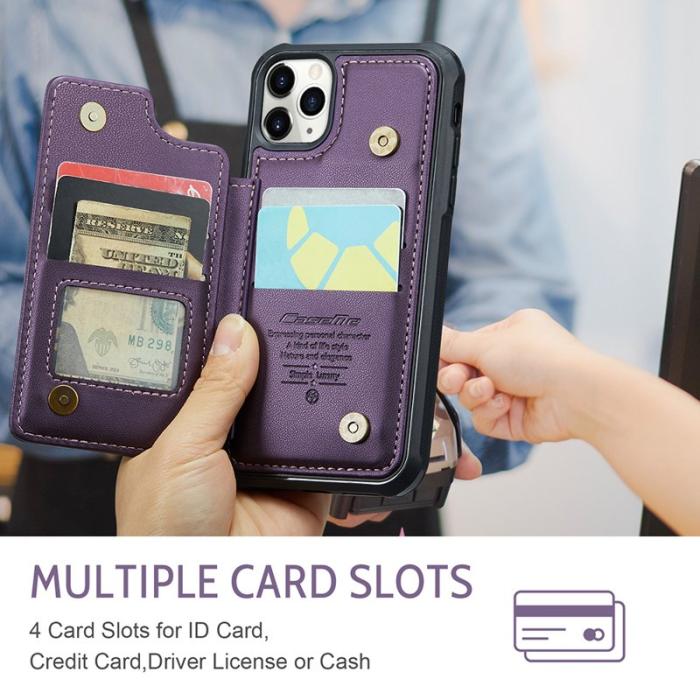 Caseme - CASEME C22 iPhone 11 Pro Fodral Läder med RFID - Lila