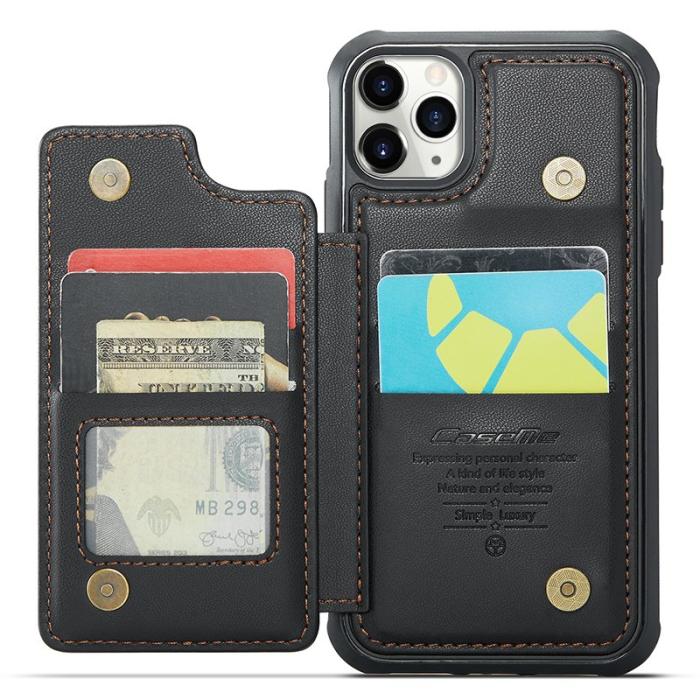 Caseme - CASEME C22 iPhone 11 Pro Fodral Läder med RFID - Svart
