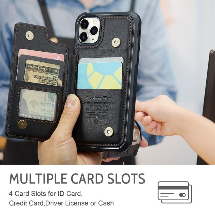 Caseme - CASEME C22 iPhone 11 Pro Fodral Läder med RFID - Svart