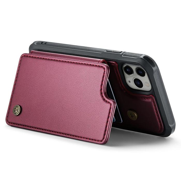 Caseme - CASEME C22 iPhone 11 Pro Max Fodral Läder med RFID - Röd