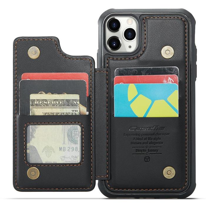 Caseme - CASEME C22 iPhone 11 Pro Max Fodral Läder med RFID - Svart