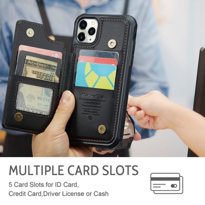 Caseme - CASEME C22 iPhone 11 Pro Max Fodral Läder med RFID - Svart